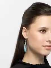 Голубой серьги акриловые
