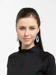 Голубой серьги акриловые