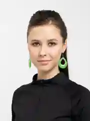Зеленый серьги акриловые