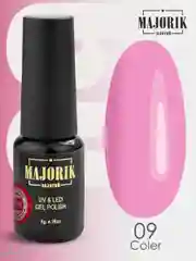 Розовый гель-лак для ногтей Majorik Coler 09, 8 г
