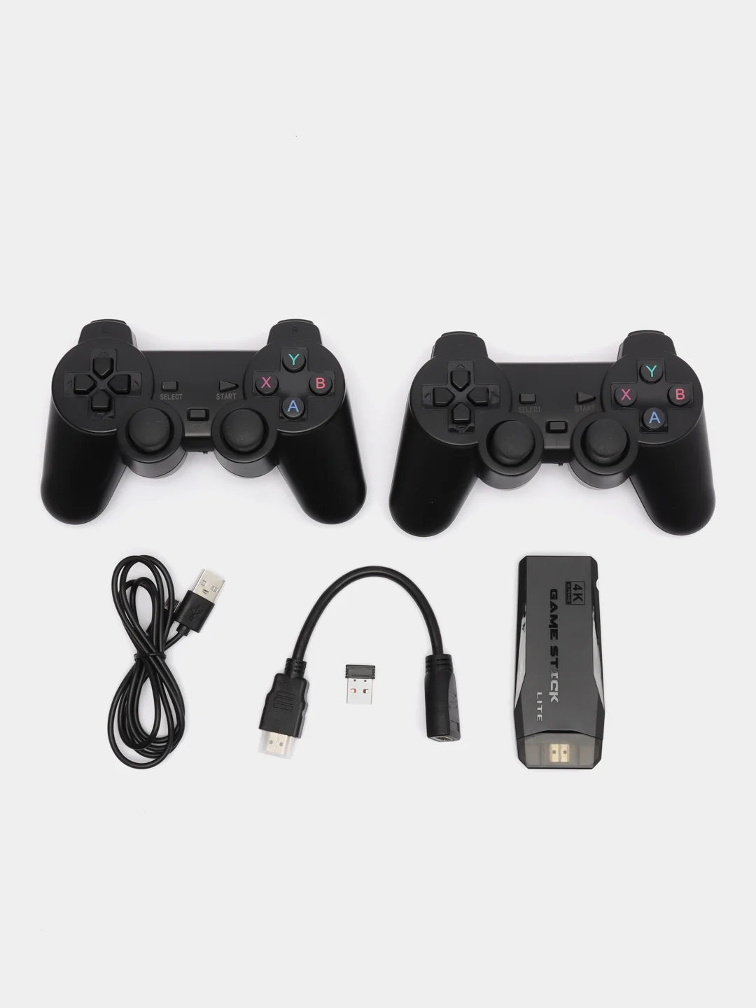 Черный игровая приставка Game Stick Lite 64 Gb, для ТВ, 4k Ultra HD, 2 геймпада, 10000 игр