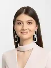 Золотой серьги со стразами B&S