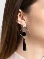 Серебряный асимметричные серьги подвески, женские длинные вечерние сережки