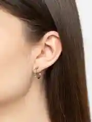 Серебряный серьги полукольца маленькие