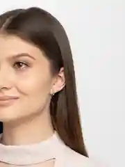 Серебряный серьги гвоздики полукольца, с каплей