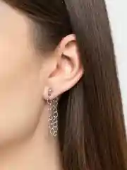 Серьги цепочки металлические