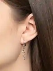 Серебряный серьги Змеи