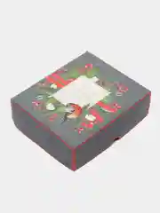Серый упаковка "Новогодняя коробка", 20 х 17 х 6 см