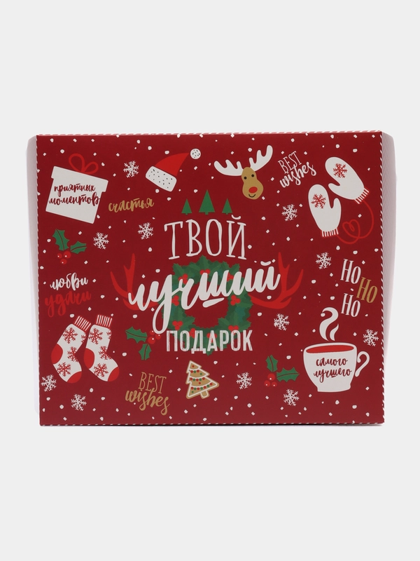 Упаковка "Новогодняя коробка", 20 х 17 х 6 см