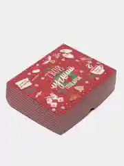 Алый упаковка "Новогодняя коробка", 20 х 17 х 6 см