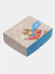Синий упаковка "Новогодняя коробка", 20 х 17 х 6 см