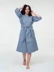 Серый халат вафельный, унисекс
