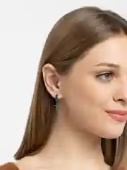 Хаки серьга с подвеской "Крест"
