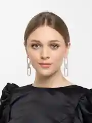 Золотой серьги со стразами B&S