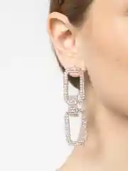 Золотой серьги со стразами B&S