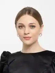 Сережки в форме кольца под золото