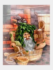 Алмазная мозаика "Банник", 40 х 50