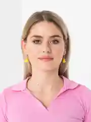 Желтый серьги "Утята"