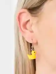 Желтый серьги "Утята"