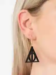 Серьги "Дары смерти" чёрные