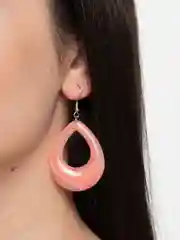Розовый серьги акриловые