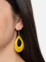 Желтый серьги акриловые