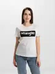 Футболка женская Wrangler Box Logo Tee белая 100% хлопок