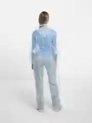 Белый дождевик-пончо с капюшоном