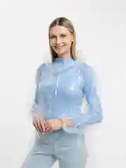 Белый дождевик-пончо с капюшоном