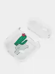 Зеленый прозрачный пластиковый чехол для Apple Airpods 1 / 2
