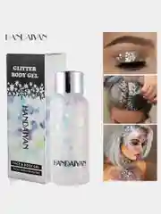 Белый глиттер - гель для лица, тела и волос, блестки Handaiyan Glitter