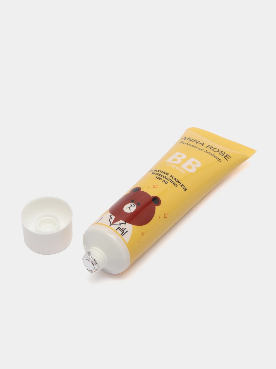 Желтый bb-крем для лица Anna Rose SPF 50, увлажняющий, светло-бежевый, 30 мл