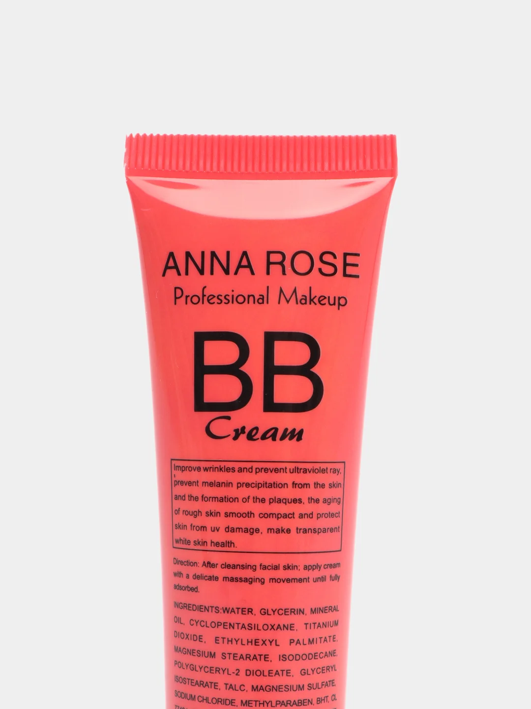 Красный bb-крем для лица Anna Rose SPF 50, увлажняющий, светло-бежевый, 30 мл