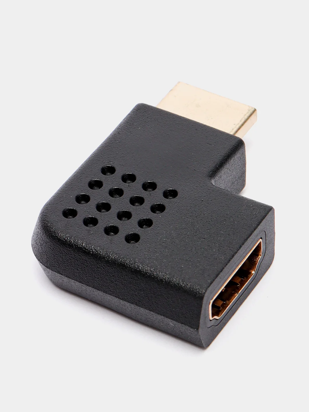 Бежевый переходник HDMI-HDMI угловой