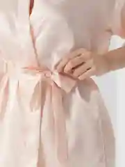 Белый халат Bride с вышивкой, атласный женский