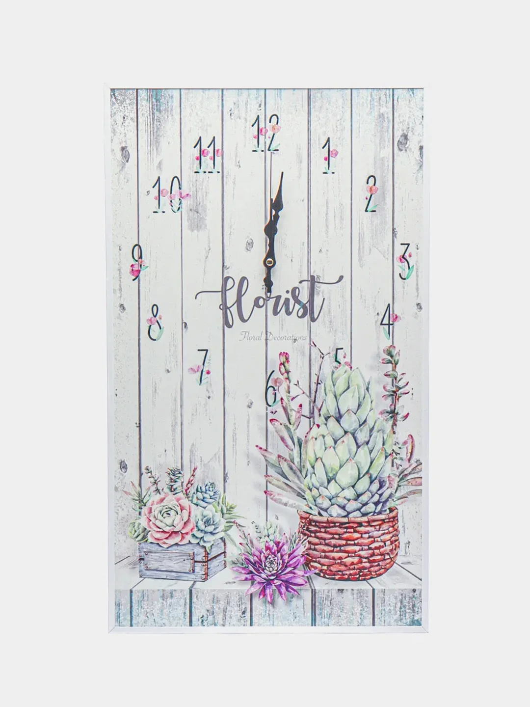Часы настенные интерьерная картина Florist бесшумные, 58*34 см