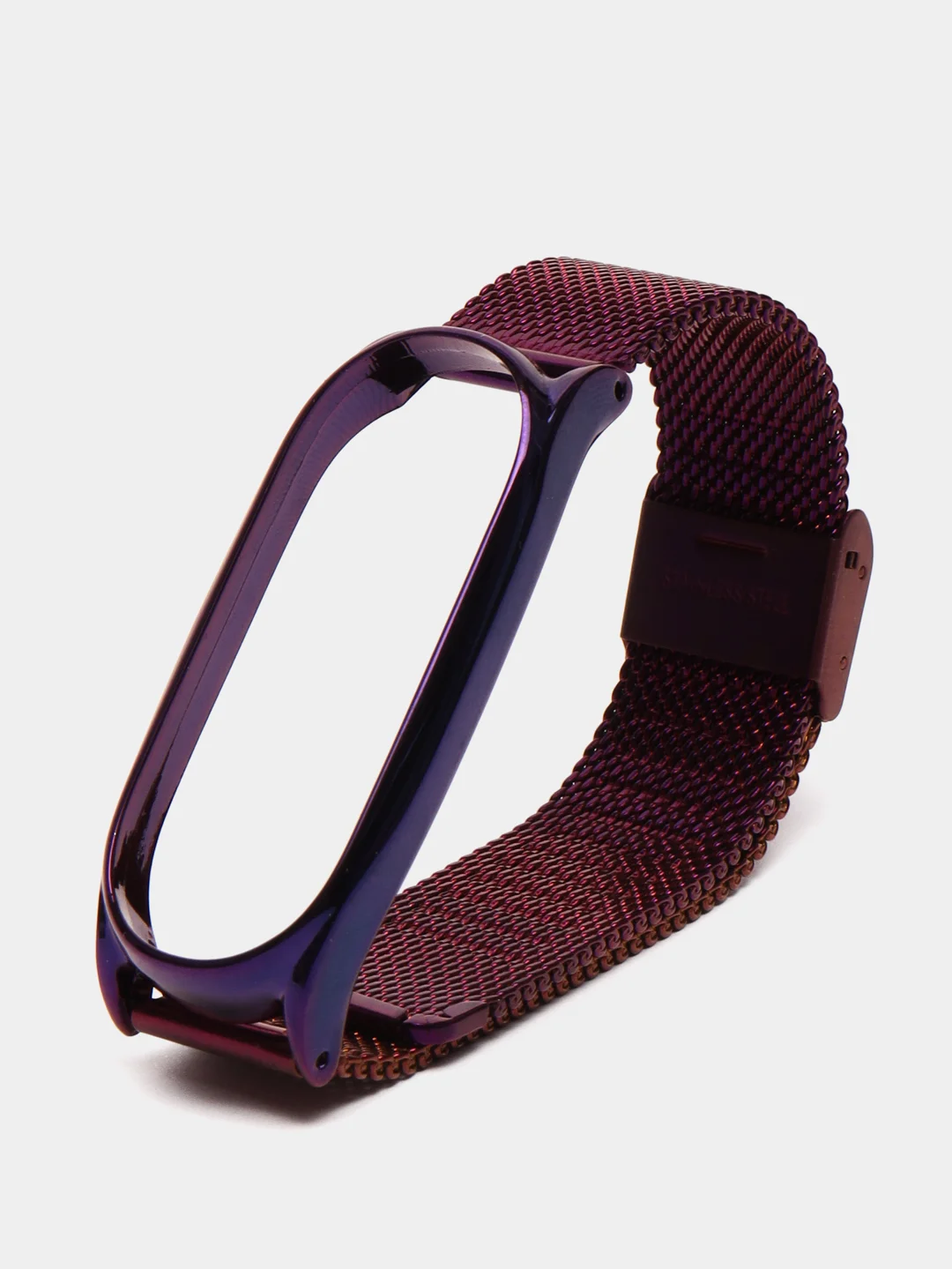 Фиолетовый металлический ремешок для Xiaomi Mi band 3, 4, 5, 6