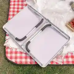 Желтый складной туристический стол, на кровать для ноутбука