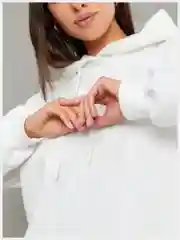 Белый худи, толстовка женская