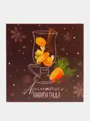 Багровый новогодняя мини-открытка