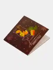 Багровый новогодняя мини-открытка
