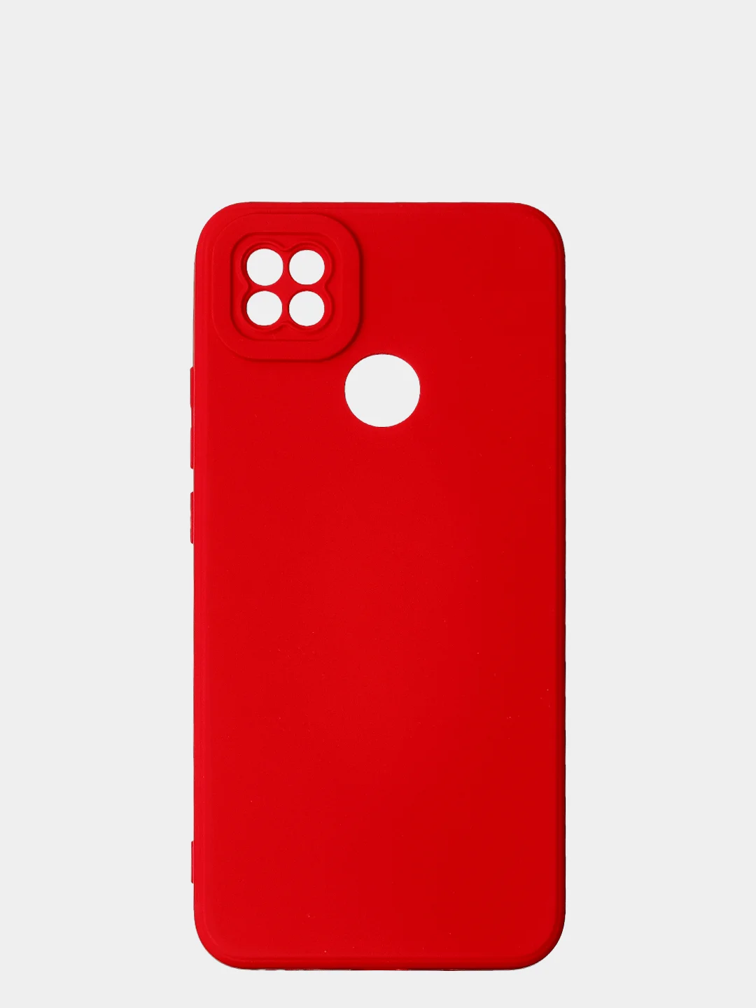 Красный чехол для Xiaomi Redmi 9C / Redmi 10A матовый с дополнительной защитой камеры
