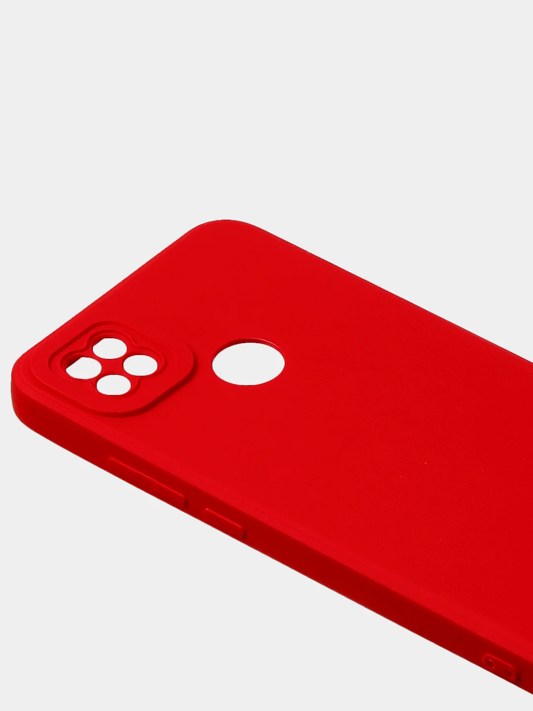 Красный чехол для Xiaomi Redmi 9C / Redmi 10A матовый с дополнительной защитой камеры