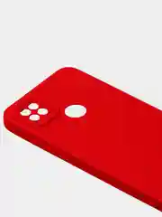 Красный чехол для Xiaomi Redmi 9C / Redmi 10A матовый с дополнительной защитой камеры