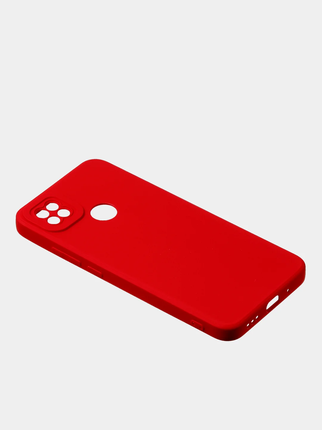 Красный чехол для Xiaomi Redmi 9C / Redmi 10A матовый с дополнительной защитой камеры