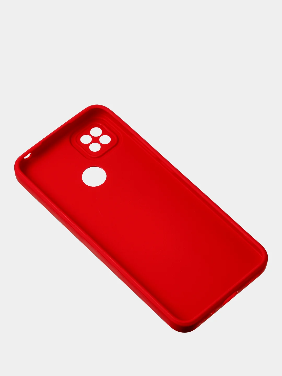 Красный чехол для Xiaomi Redmi 9C / Redmi 10A матовый с дополнительной защитой камеры