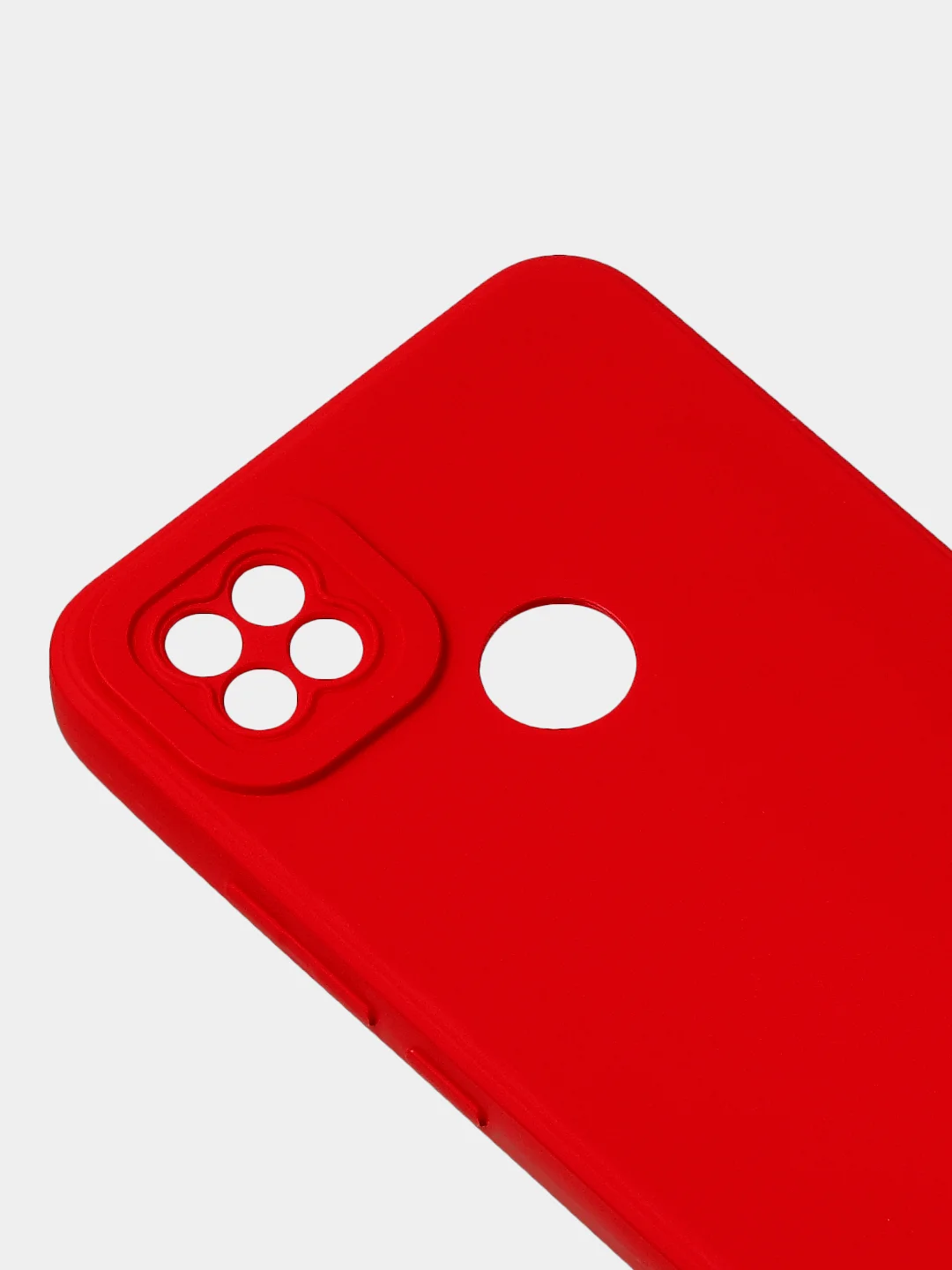 Красный чехол для Xiaomi Redmi 9C / Redmi 10A матовый с дополнительной защитой камеры