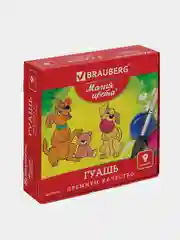 Гуашь BRAUBERG "Магия цвета", 9 цветов по 20 мл, без кисти, картонная упаковка, 190556