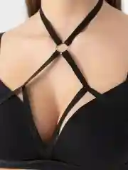 Портупея женская на грудь из эластичных лент