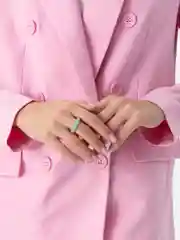 Зеленый кольцо акриловое
